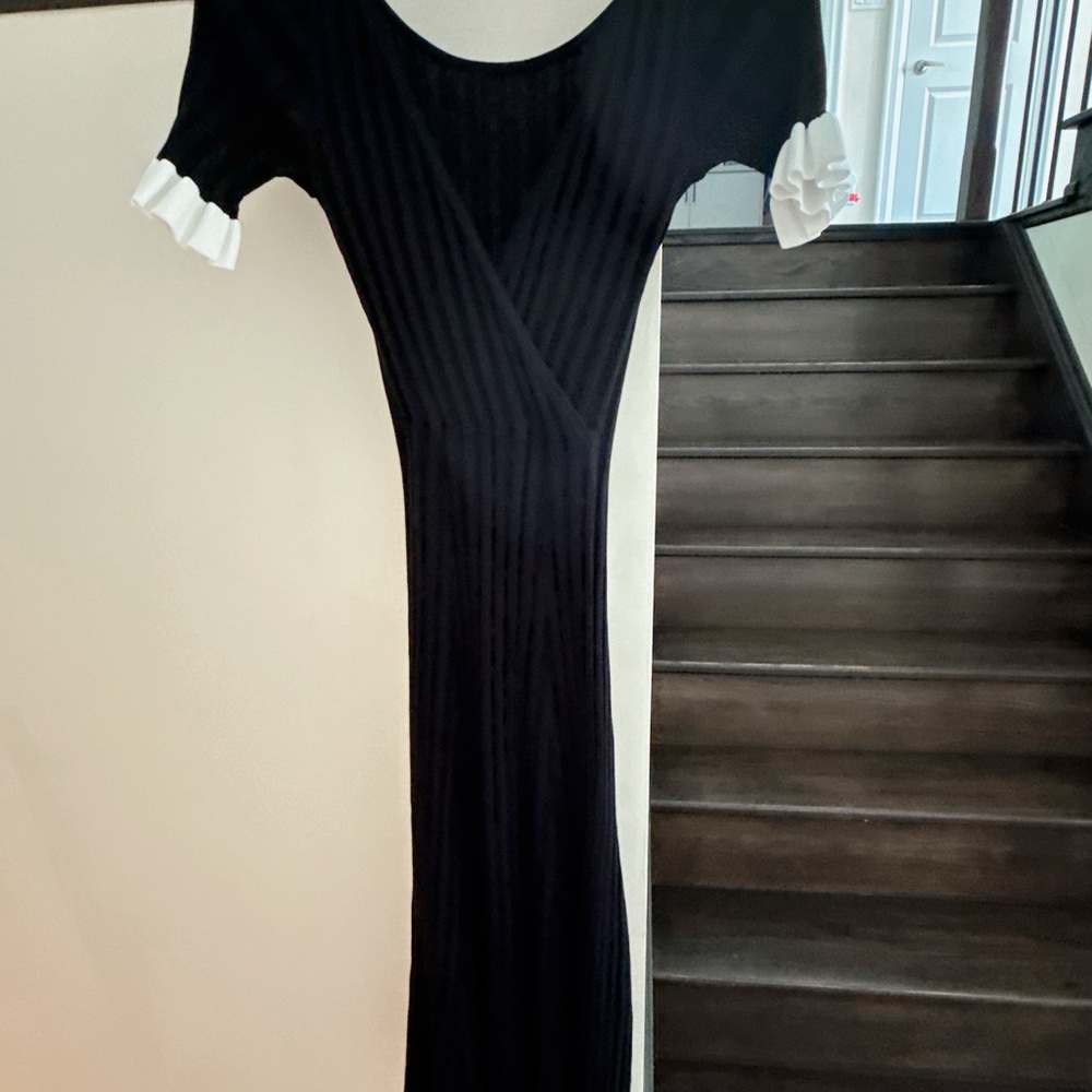 Elegant Black and White Women's Dress